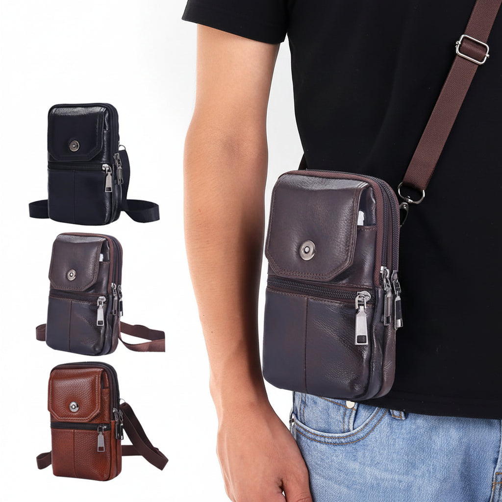 High Quality Men Genuine Leather Single Shoulder Bag