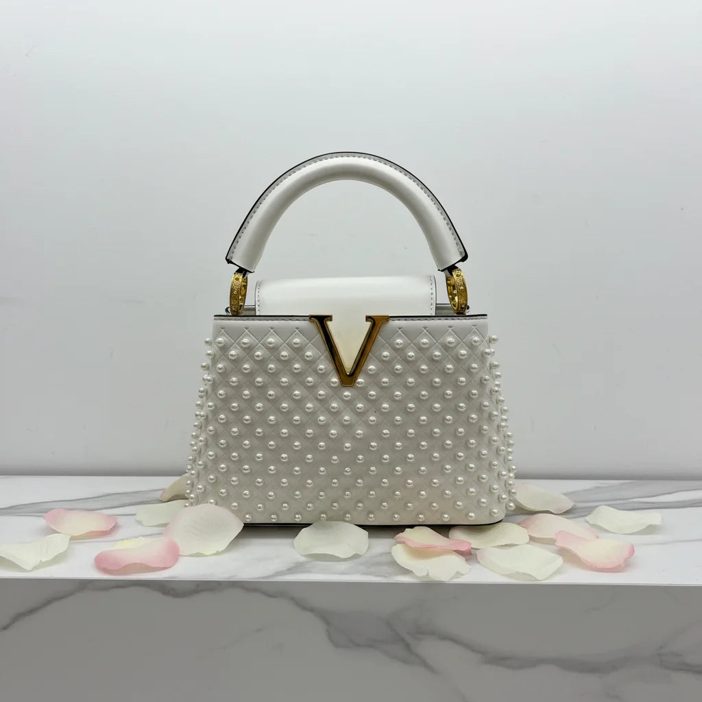 Fashionable Pearl Design Quality Luxury Shoulder Handbag