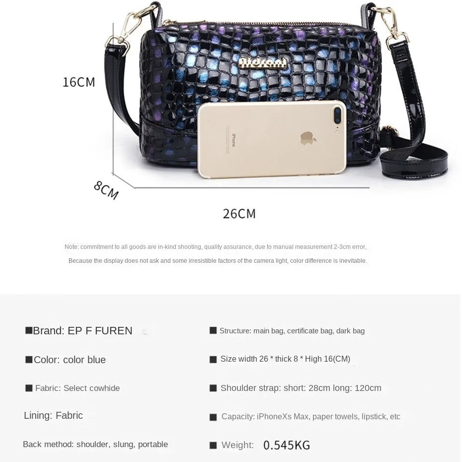 Trendy Large Capacity Shoulder Bag Women's Genuine Leather Bag