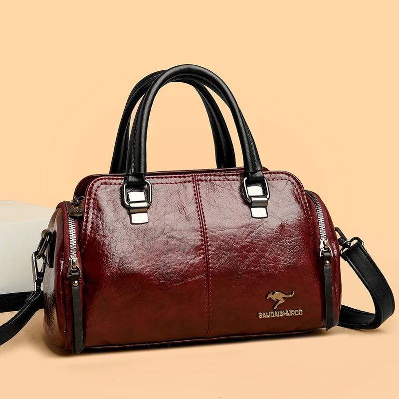 High Quality Leather Handbags Crossbody Shoulder Bags Casual Large Capacity Tote