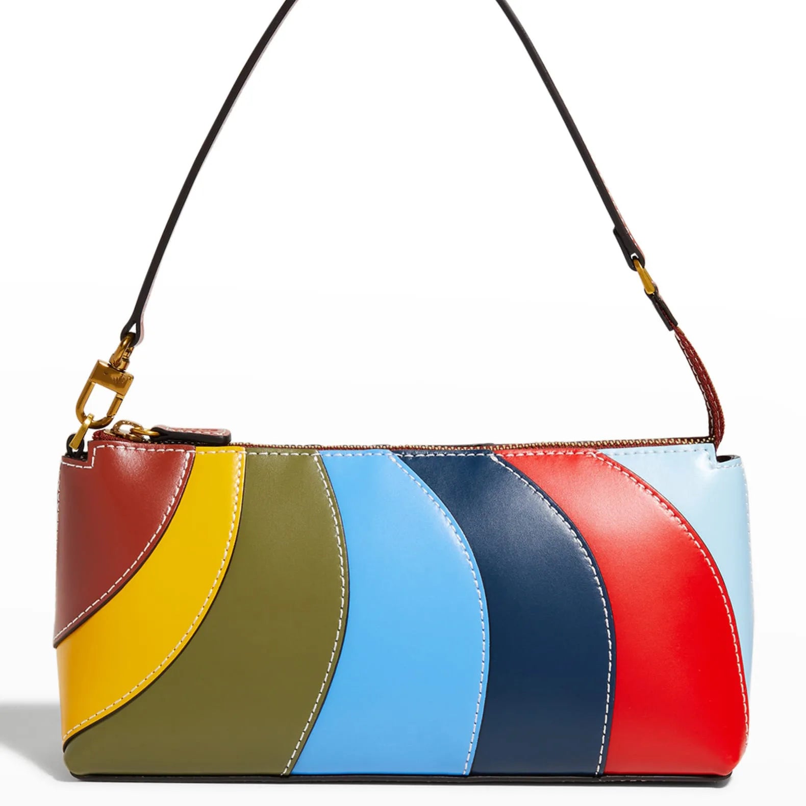Trendy Rainbow Color Handbag Design Stylish Shoulder Bag