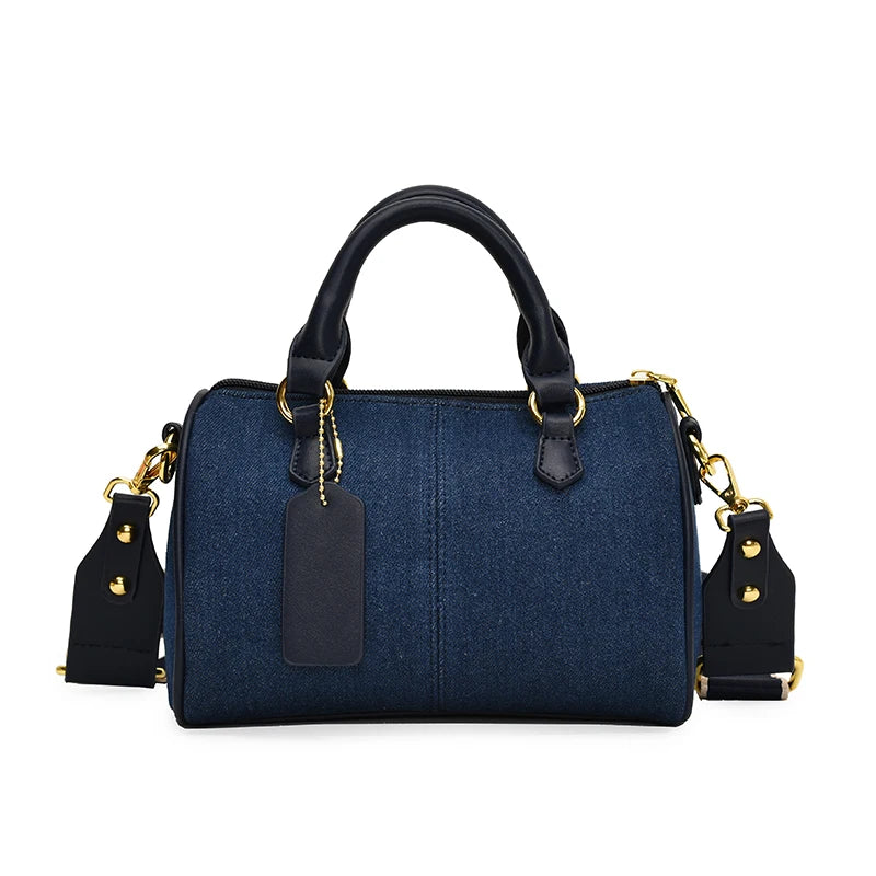 Patchwork Colorblock Mini Handbags Denim Shoulder Cross Body Bags Casual