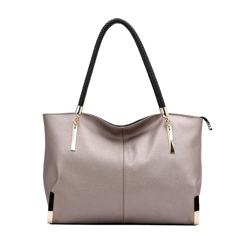 Stylish Women Cowhide Leather Handbag Luxury Design Shoulder Bag