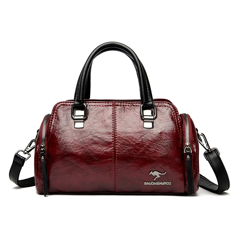 High Quality Leather Handbags Crossbody Shoulder Bags Casual Large Capacity Tote