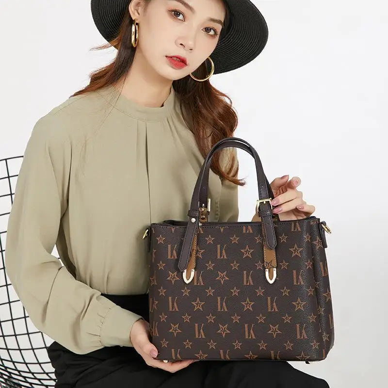 Classic Luxury Tote Elegant Vintage Leather Shoulder Bag