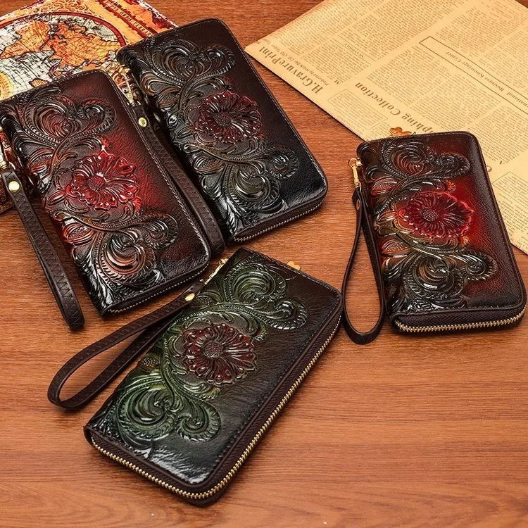 Luxury Designer Long Wallet Women Mobile Phone Wrist Wallet