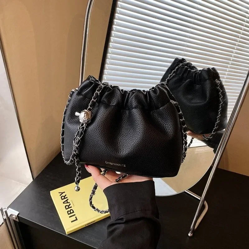 Trendy Retro Minimalist Handbag Leather Crossbody Shoulder Purse