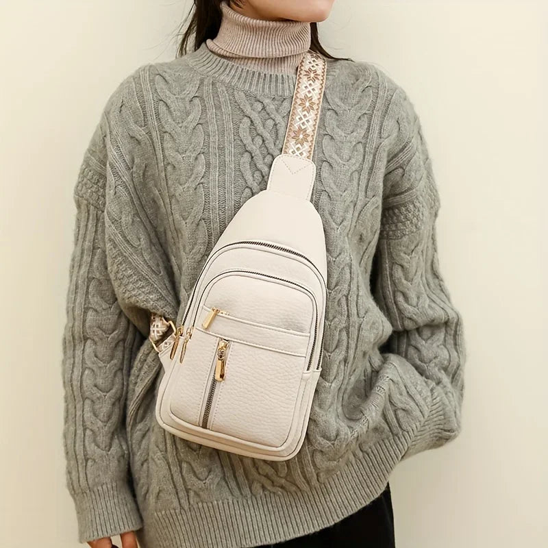 Fashion Women's Bag Leather Casual Chest Bag Versatile Shoulder Bag For Women