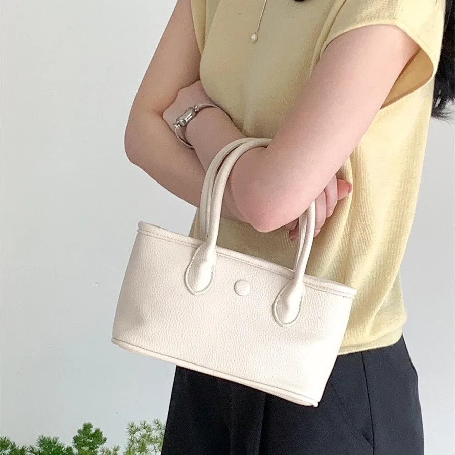 Fashionable Minimalist Tote PU Leather Crossbody Bag