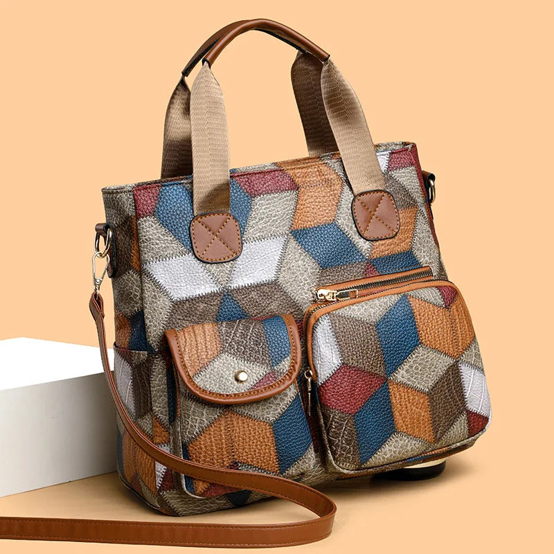 Women's Handbag Shoulder Bag Fashion Purse Vintage Leather Bag Large Capacity