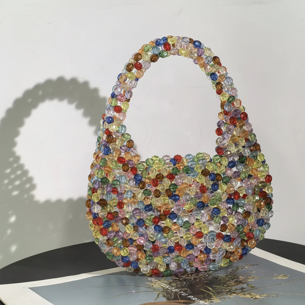 Sweet Design Fashion Handmade Bead Woven Handbag