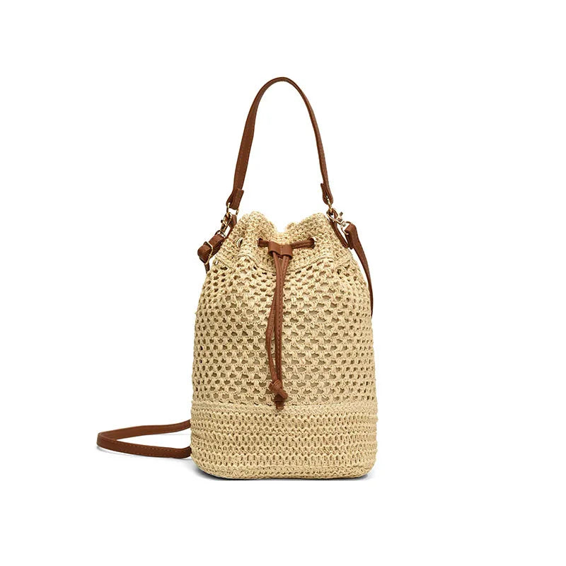 Woven Fashion Bucket Bag Summer Niche Crossbody Bag
