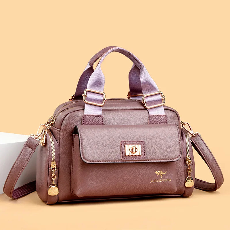 Luxury Design Handbag Fashion High Quality Shoulder Bag Large Capacity Soft Leather