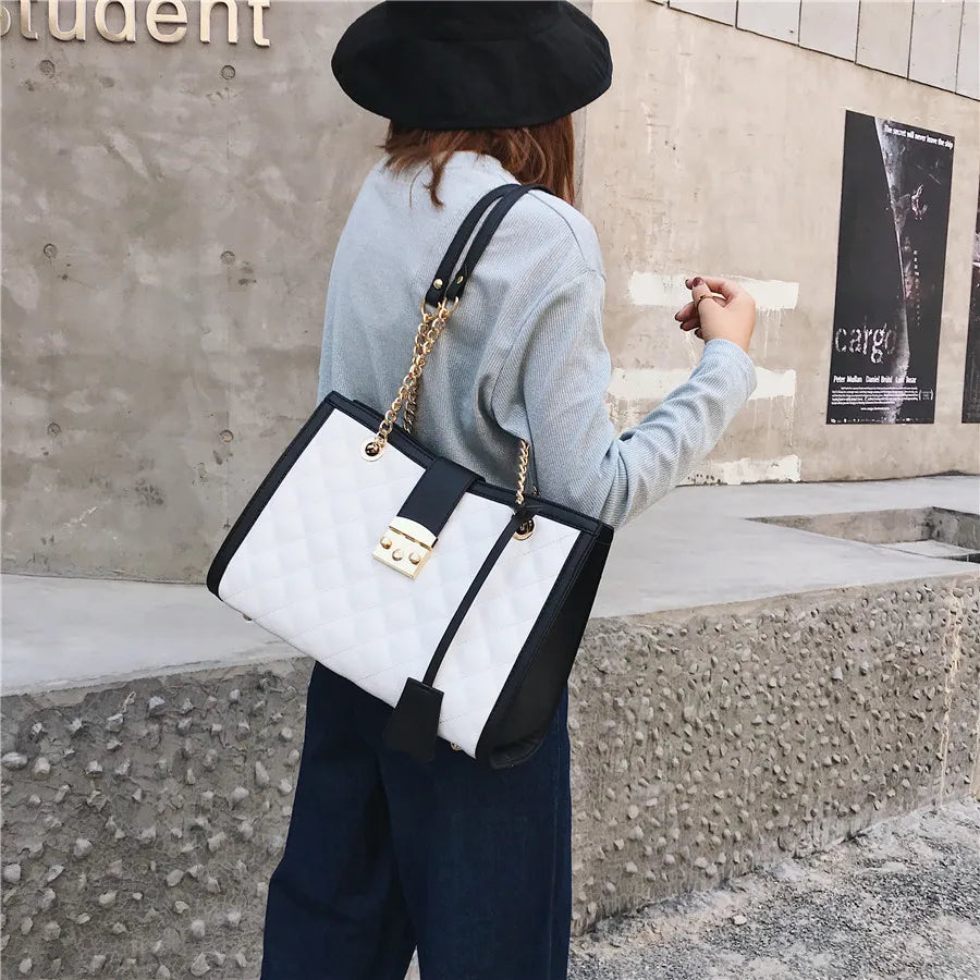 Large Capacity Pu Leather Chain Crossbody Bags High Quality Design
