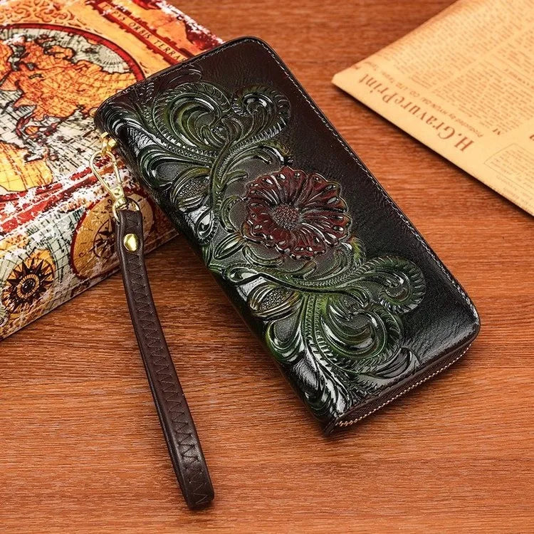 Luxury Designer Long Wallet Women Mobile Phone Wrist Wallet