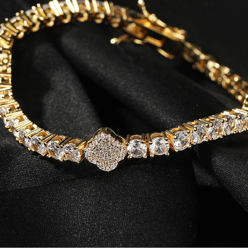 Tennis Bracelet Iced Out Cubic Zirconia Bangle Fashion Luxury Jewelry