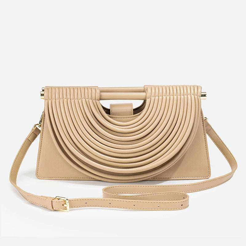 Luxury Design Handwoven Leather Evening Clutch Bag