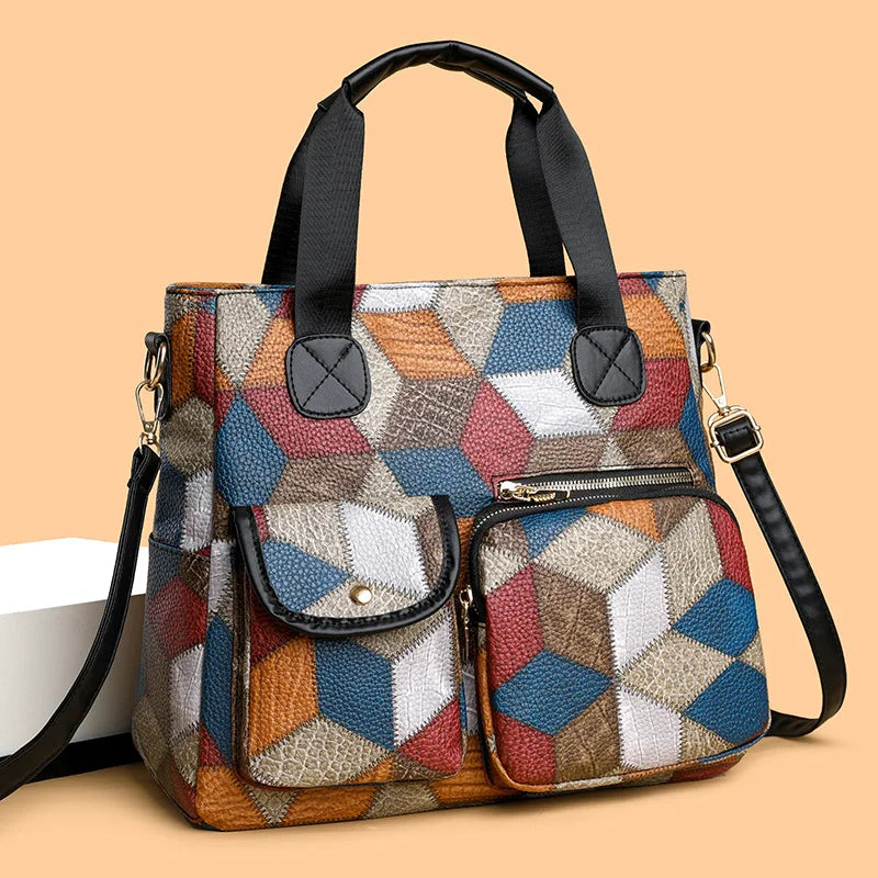 Women's Handbag Shoulder Bag Fashion Purse Vintage Leather Bag Large Capacity