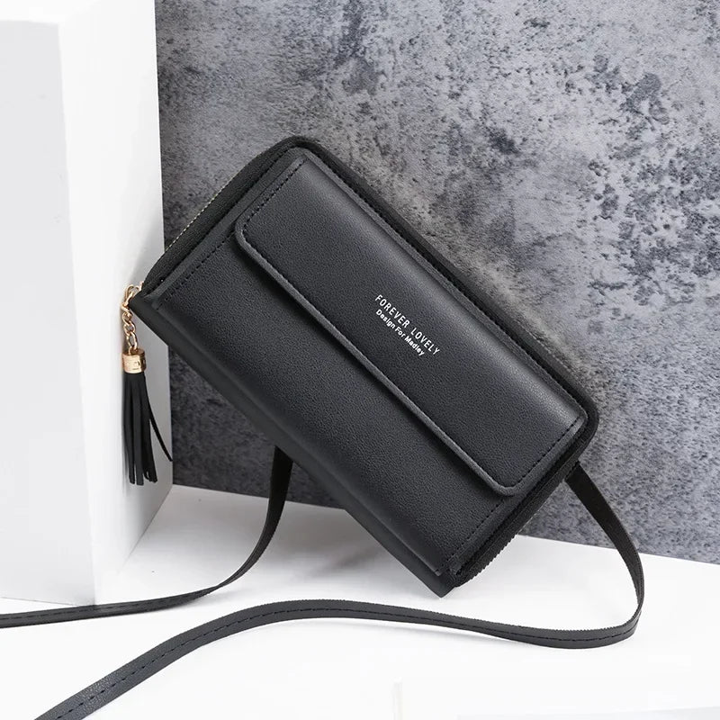 Fashion Phone Pouch Mini Messenger Bag Clutch Wallet Soft Leather Crossbody Bag
