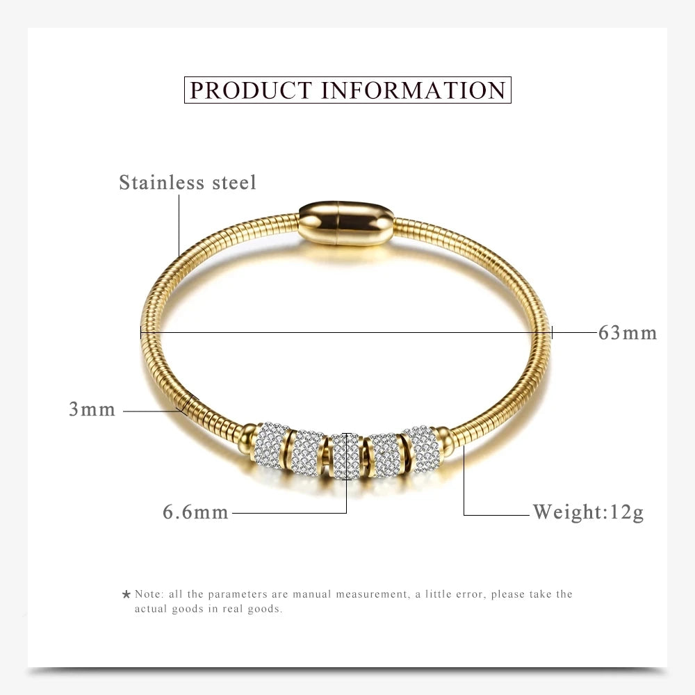 Fashion Bracelet & Bangle Magnetic Clasp Stainless Steel Jewelry