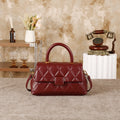 Diamond grid handbag fashionable versatile high-end feel handbag