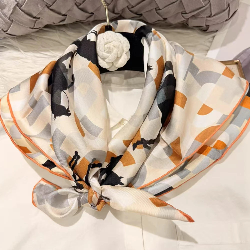 Women's 100% Mulberry Silk Scarf Neckerchief Styles