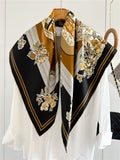 90 Silk Scarf Ladies 100% Real Silk Scarf Neckerchief Floral Fashion Elegant