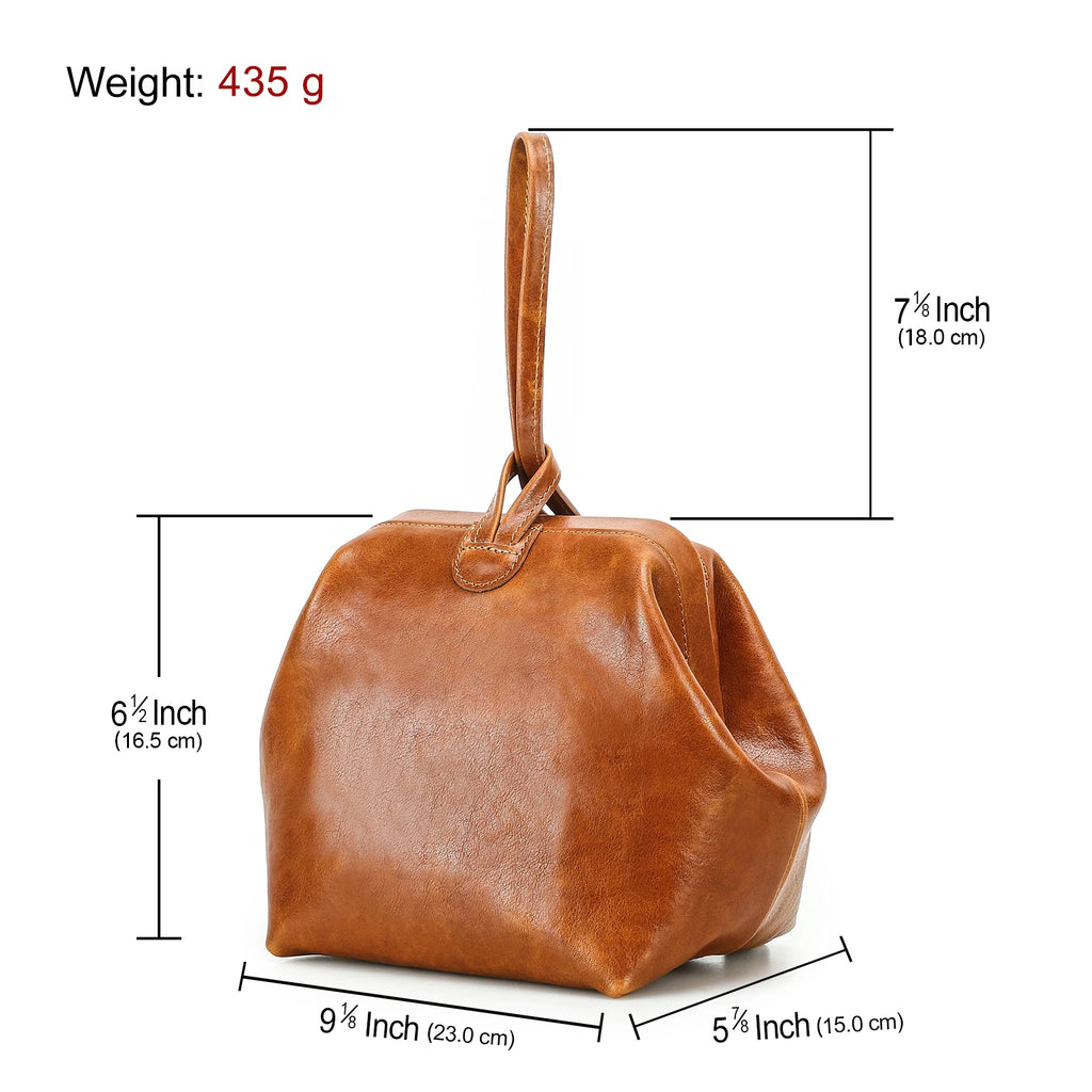 Genuine Leather Sling Clutch Luxury Design Leather Wristlet Bag