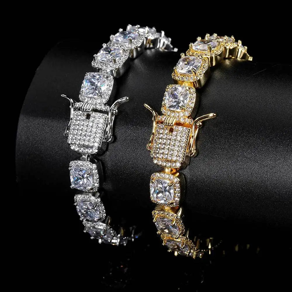Luxury Bubble Clustered Hip Hop Iced Out Tennis Bracelet