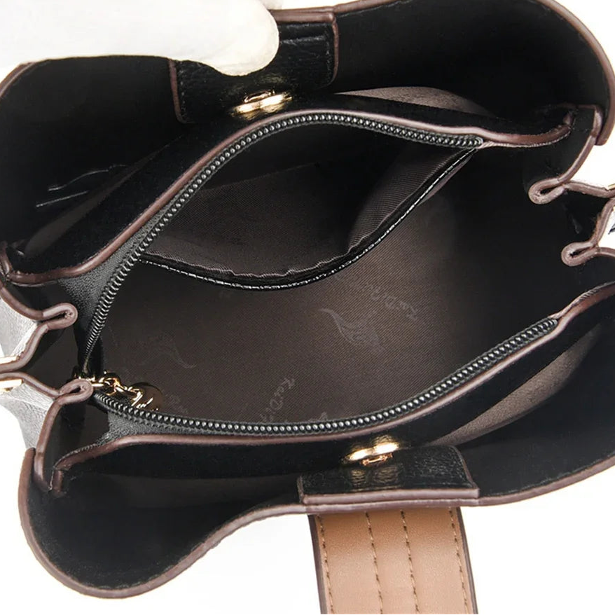High Quality 3 Layers Purse and Handbag Luxury Leather Crossbody Small Tote