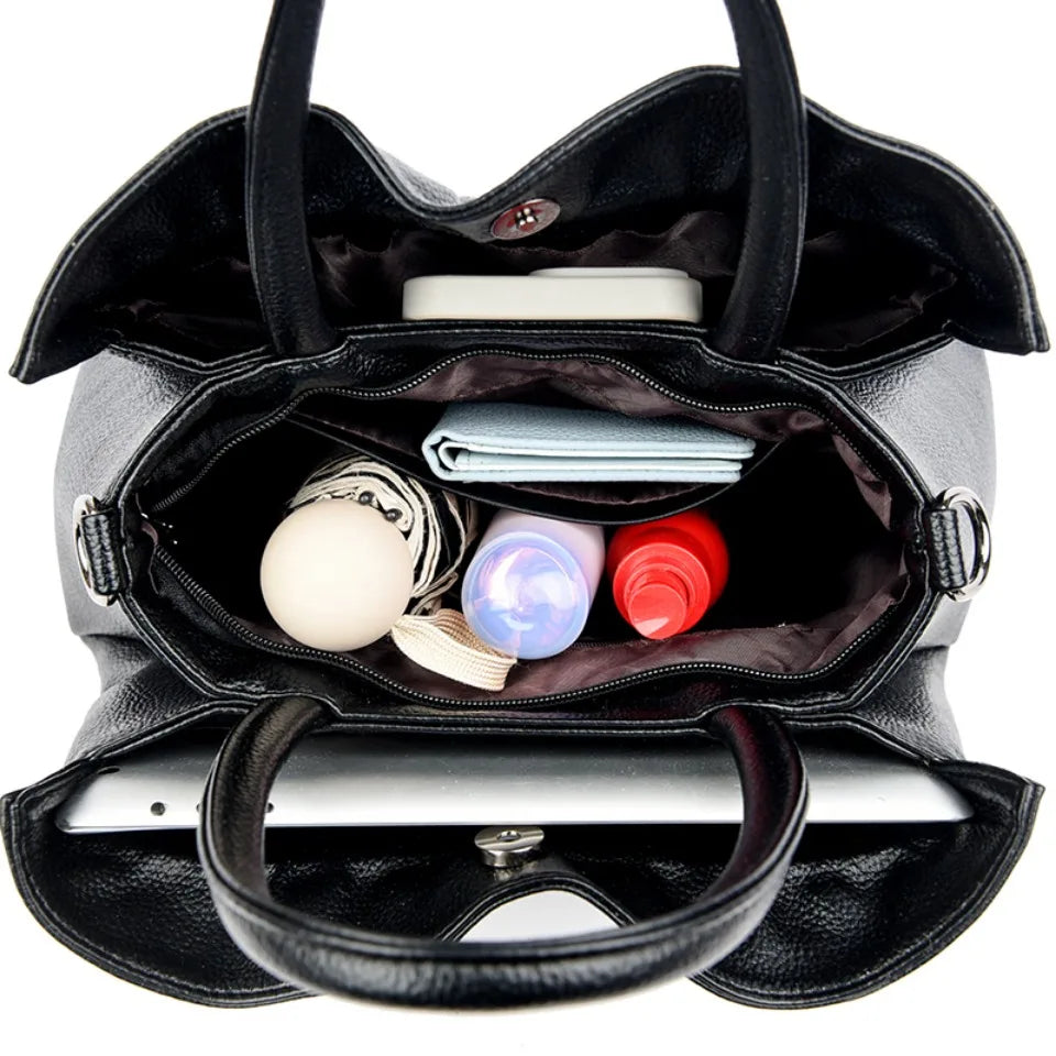 Luxury Soft Leather Shoulder Crossbody Handbags Casual Tote