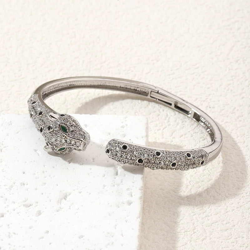 Fashion Design Zinc Alloy Leopard Head Barcelet