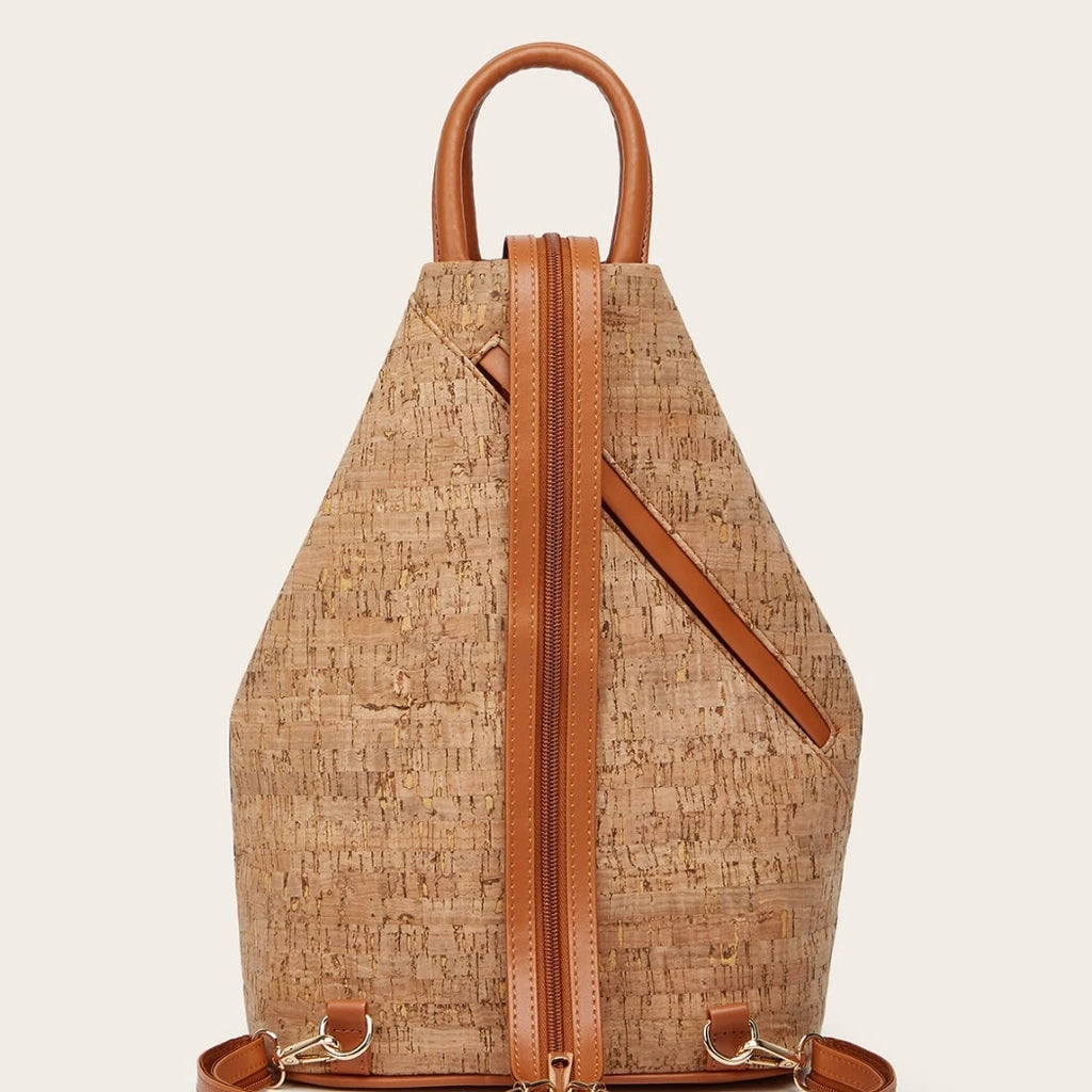Kraft Paper Vintage One Shoulder Backpack Retro Chic Travel Eco Vegan Backpack