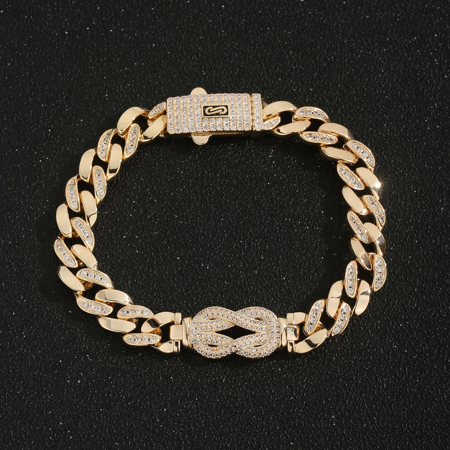 Unisex Copper Chain Bracelet Cubic Zirconia Minimalist Design 17cm 20cm Jewelry