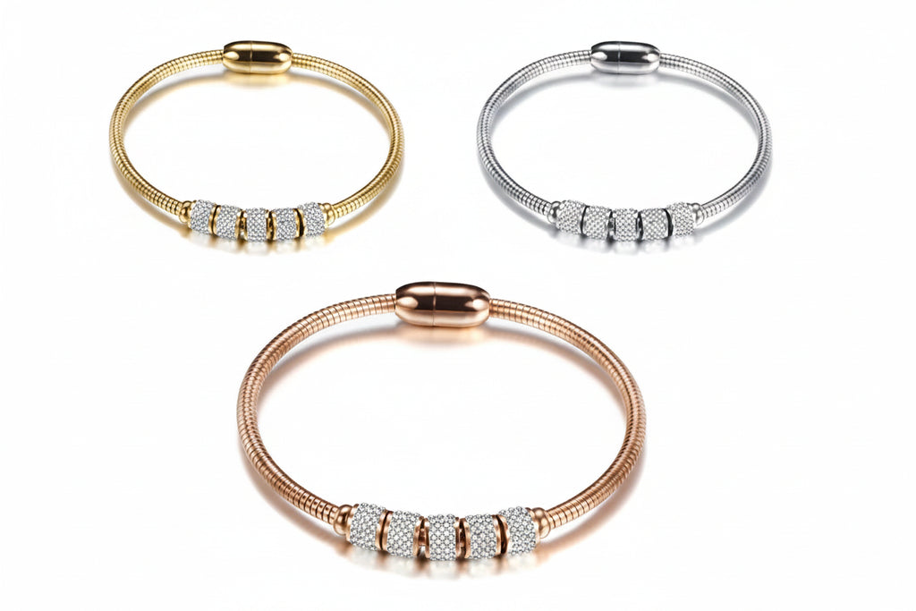 Fashion Bracelet & Bangle Magnetic Clasp Stainless Steel Jewelry