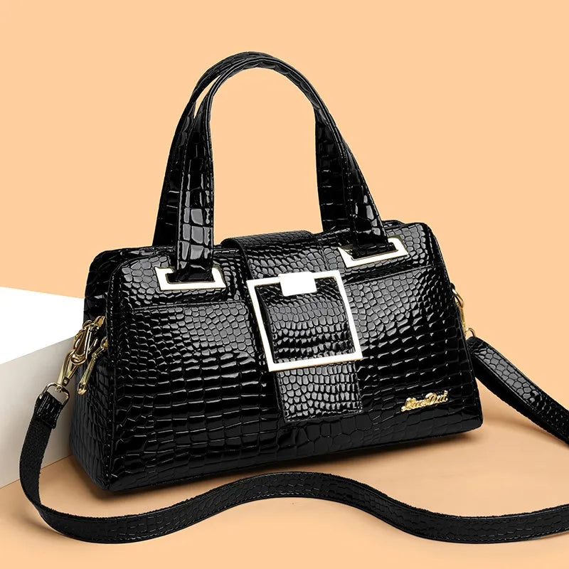Creative Design PU Luxury Crocodile Patterned Handbag