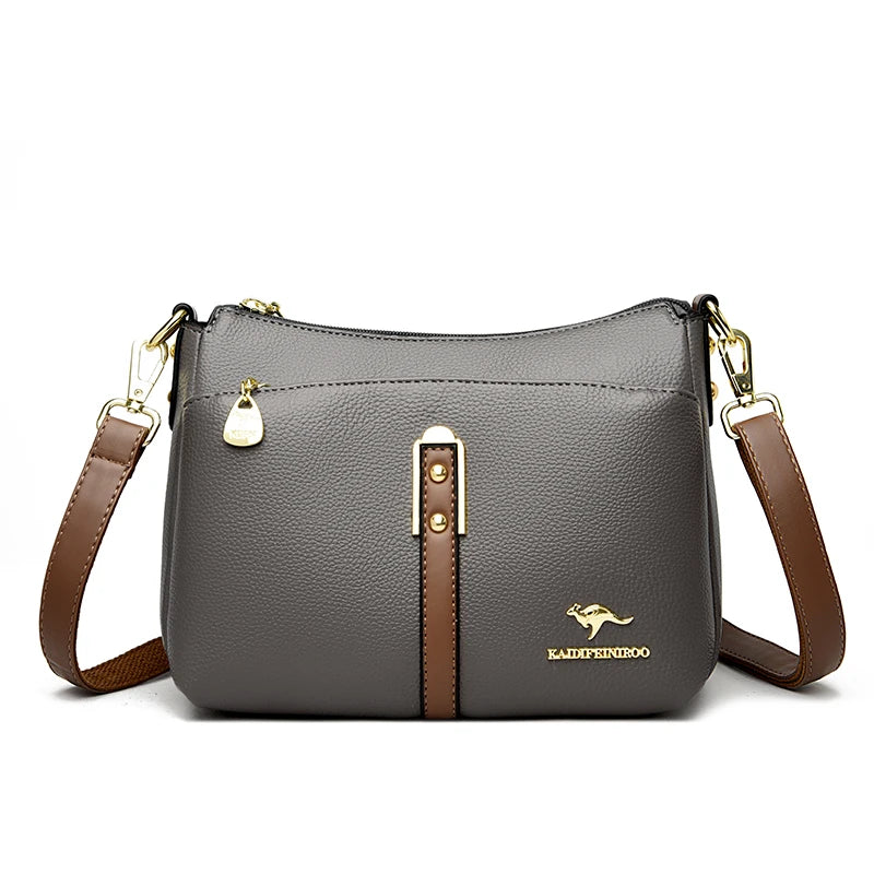 Genuine High Quality Soft Leather Women's Handbag Trendy Design Crossbody Bag