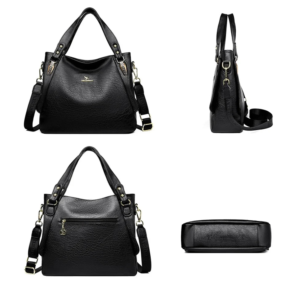 Genuine Brand Soft Leather Top-handle Bag Female Handbag Shoulder Crossbody Tote
