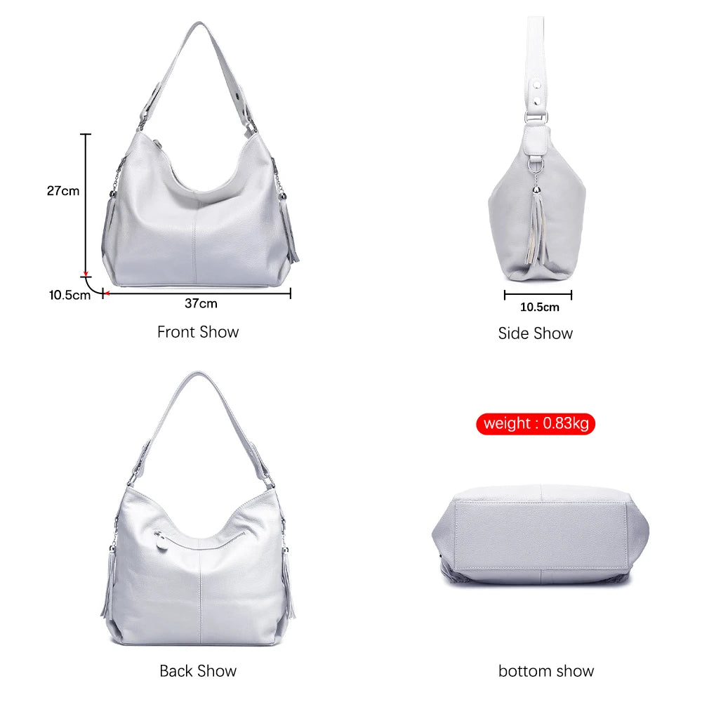 Fashionable Soft Real Genuine Leather Women Handbag