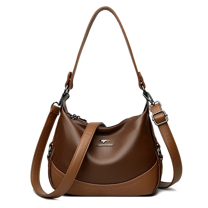 High-Quality Leather Handbag Luxury Design Shoulder Bag