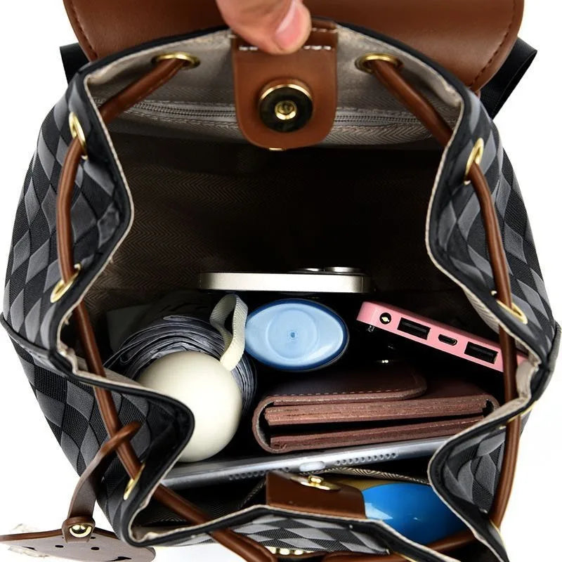 Women Backpack Soft Pu Leather Casual Multifunctional
