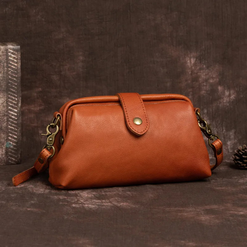 Leather Crossbody Bag Retro Messenger Bag Leather Phone Sling Bag Ladies Clutch