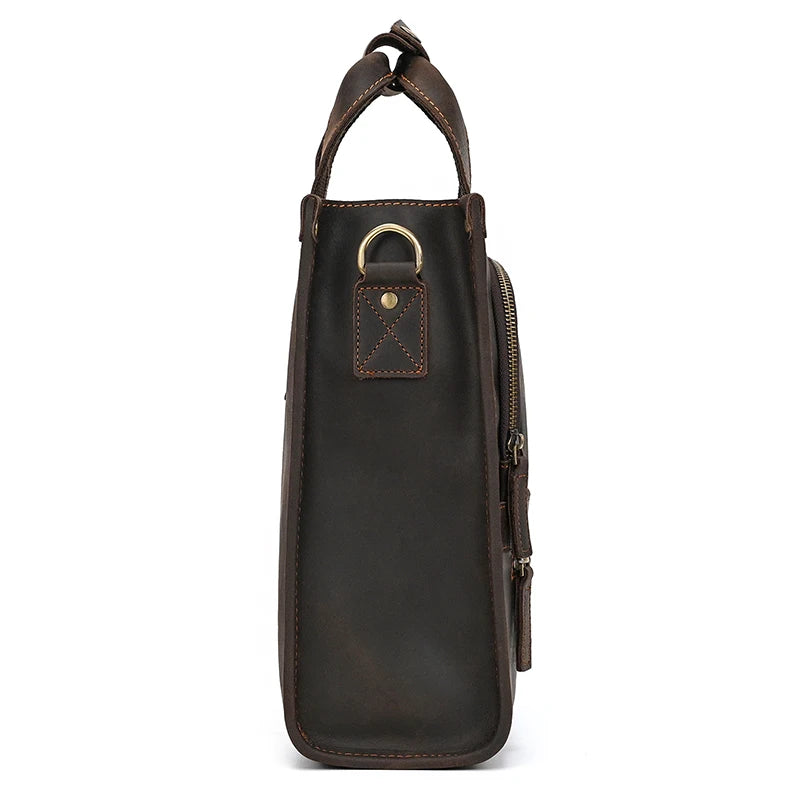 Genuine Leather Men's Shoulder Bag Vintage Messenger Bag