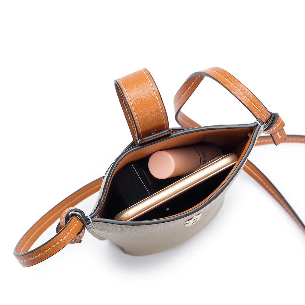 Genuine Leather Women Shoulder Bags Luxury Brands Mini Mobile Phone Bag