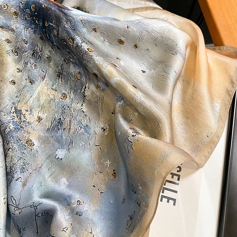 100% Silk Scarf Elegant Luxury High Quality Fashion