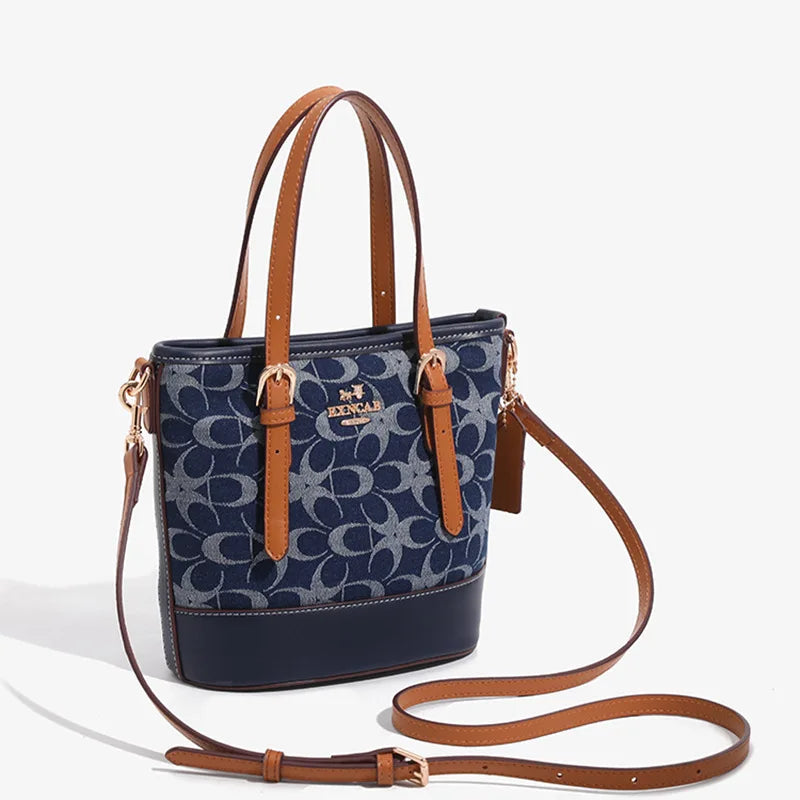 Luxury Elegant Tote Bag Crossbody Handbag For Women Trendy Solid Color Messenger Bag