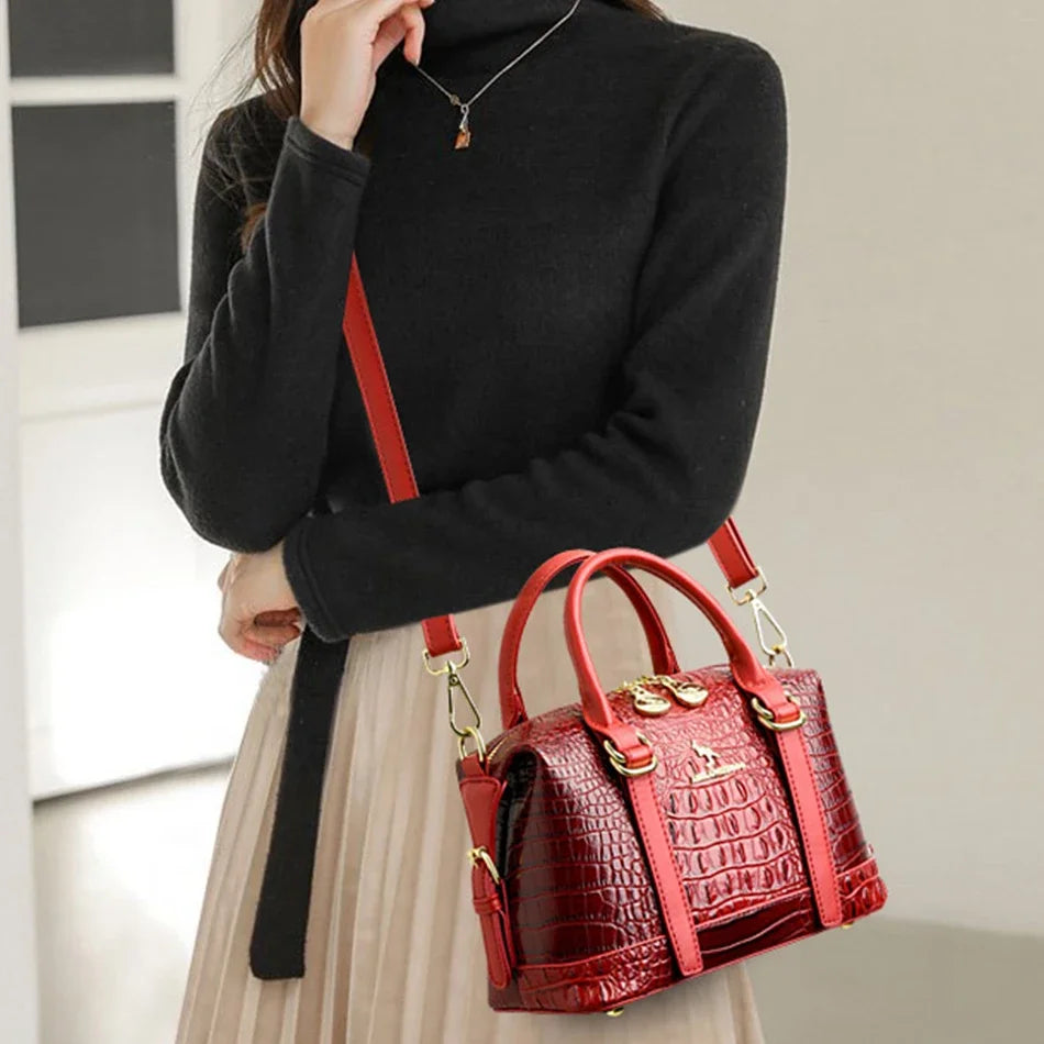 Luxury Designer Crocodile Stripe Fashion Tote Women High Quality Crossbody Bag