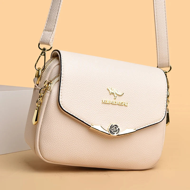 Elegant Soft Leather Shoulder Bag Design Fashionable Crossbody Bag Ladies Purse