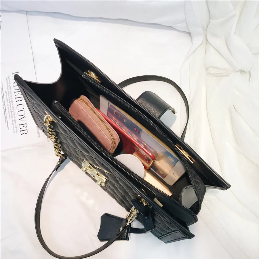 Large Capacity Pu Leather Chain Crossbody Bags High Quality Design