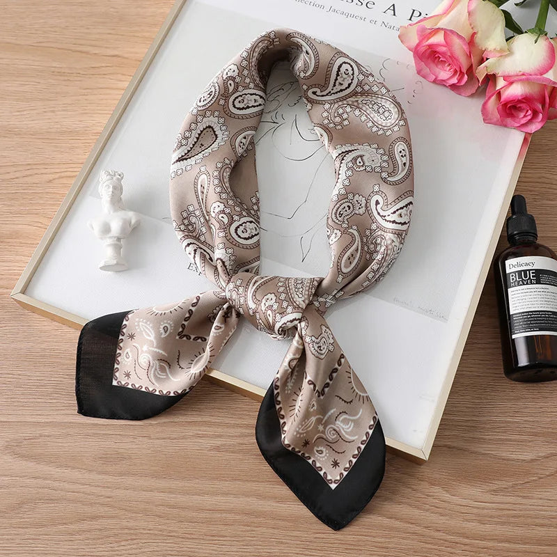 Imitation Silk Printed Square Scarf Fashion Accessories